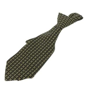 ネクタイ 絹 シルク 黒 ブラック CCロゴ モノグラム柄 /CK2 GY18