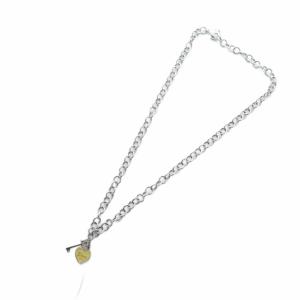 Dior ネックレス アクセサリー ペンダント ラインストーン ロゴ シルバー色 GY18 /MQ OH