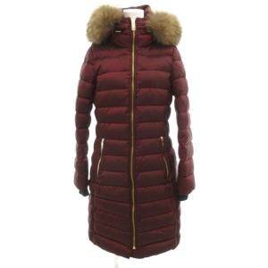 ダウンコート ラクーンファー付き XS レッド