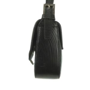 BALLY ショルダーバッグ レザー 黒 ブラック エンボス加工 幾何学模様 /MN8 GY18