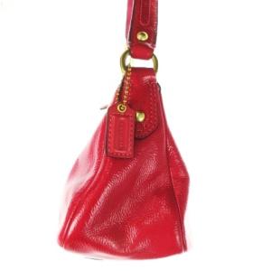 COACH 43374 ショルダーバッグ レザー 本革 赤 レッド ピンク 未使用タグ付き ロゴチャーム /CK38