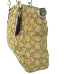 COACH 2way ショルダーバッグ ブラウン シグネチャー柄 ロゴチャーム F58283 /CK37 GY18
