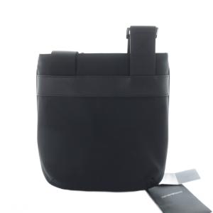 EMPORIO ARMANI ショルダーバッグ タグ付き 斜めがけ ロゴ ナイロン レザー 黒 ブラック Y4M185 HJJ9J 81073