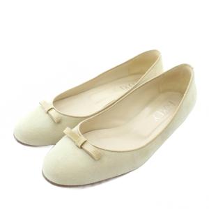 パンプス フラット スエード 36 ベージュ