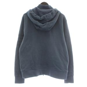 THOM BROWNE ダブルフェイス ニット 4BAR ファネルネック パーカー ジップアップ 3 ブルー