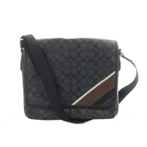 70339 ショルダーバッグ 斜めがけ ロゴ PVC レザー 黒 ブラック GY18 /MQ