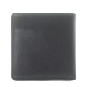 Cartier サファイアライン 財布 二つ折り レザー ゴールド金具 黒 ブラック /XZ GY18