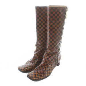 ロングブーツ ダミエ柄 37.5