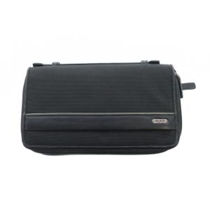 クラッチバッグ トラベルウォレット セカンドバッグ キャンバス レザー ロゴ 黒 ブラック GY18 /MQ