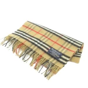 ヴィンテージ 丸善創業120周年記念 マフラー カシミヤ ウール ノバチェック ベージュ