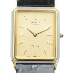 Dolce ドルチェ 9520-5130 腕時計 ウォッチ クォーツ スクエア レザーベルト ゴールドカラー