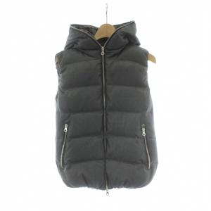 ダウンベスト ウール 38 グレー ダブルジップアップ アウター /PP GY18