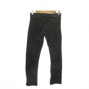 VERSACE JEANS COUTURE デニムパンツ ジーンズ 30 黒 ブラック 無地 長ズボン ストレートレッグ A2GEB0S0HCZ33
