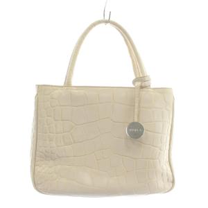 ハンドバッグ ショルダー 2WAY レザー クロコ型押し 白 ホワイト /XZ GY18