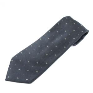 ネクタイ 絹 シルク ワイドタイ 総柄 ロゴ 紺 ネイビー /XZ GY18
