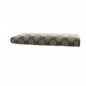 GUCCI 長財布 GG キャンバス ブラウン ブラック