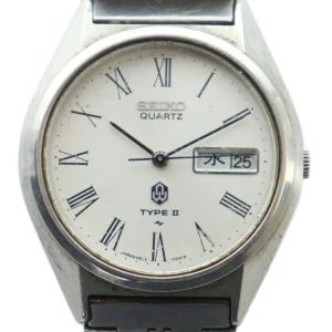 ジャンク品 4623-8020 TYPE2 腕時計 ウォッチ クォーツ カレンダー付き ローマン シルバー色