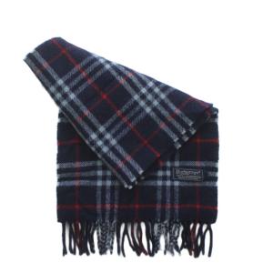 burberrys マフラー ウール チェック柄 総柄 ネイビー レッド
