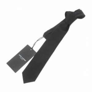 ネクタイ ナロー 絹 シルク 黒 ブラック 未使用品 689187 3Y011 /CK10 GY11