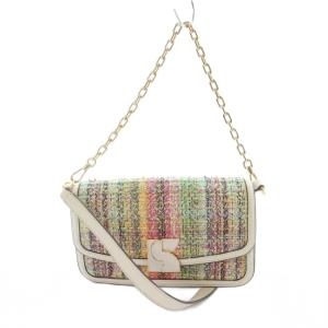 ハンドバッグ ショルダーバッグ 2WAY ツイード ロゴ レザー マルチカラー GY18 /MQ