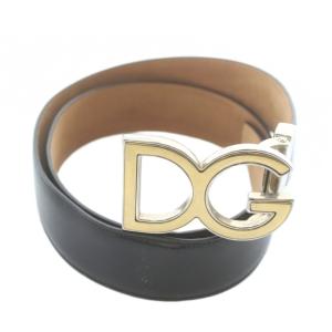 ベルト バックル レザー DGロゴ 90-36 黒 ブラック BC2357 /XZ GY18