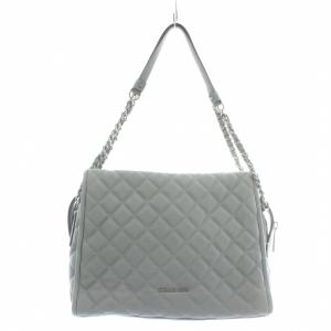 トートバッグ ワンショルダー レザー キルティング チェーン ロゴ シルバー金具 水色 ライトブルー 30T6TR4S9L