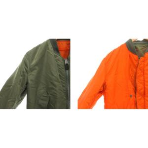 ALPHA INDUSTRIES INDUSTRIES リバーシブル フライトジャケット MA-1 ブルゾン ジップアップ ナイロン M