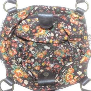 ANNA SUI かごバッグ トートバッグ ファー レース 蝶々チャーム 茶色 ブラウン /XZ GY18
