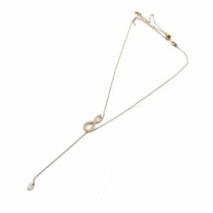 ネックレス アクセサリー ペンダント ロゴ ラインストーン ゴールド色 GY18 /MQ