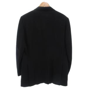 LOEWE テーラードジャケット シングル 2B 総裏地 サイドベンツ ウール シルク混 L 紺 ネイビー /GV