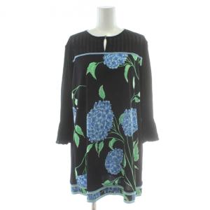 チュニック ワンピース 40 ブラック 花柄 0197722