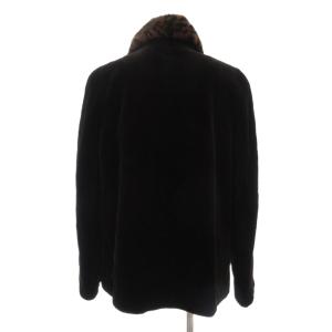 SAGA MINK AREN'T 金サガ ファーコート シェアードミンク レオパード柄 ダークブラウン