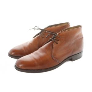 Tricker's チャッカブーツ ラウンドトゥ 靴 ロゴ レザー 7.5 25.5cm 茶 ブラウン GY18 /MQ