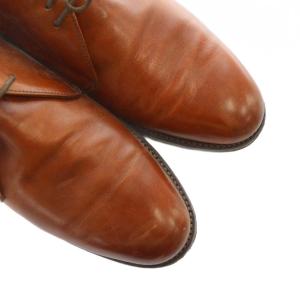 Tricker's チャッカブーツ ラウンドトゥ 靴 ロゴ レザー 7.5 25.5cm 茶 ブラウン GY18 /MQ