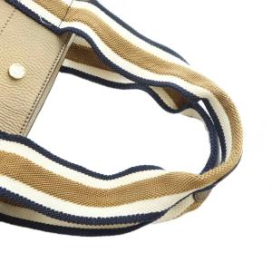 A.D.M.J. トートバッグ ハンド レザー ロゴ ゴールド金具 茶 ブラウン GY18 /MQ