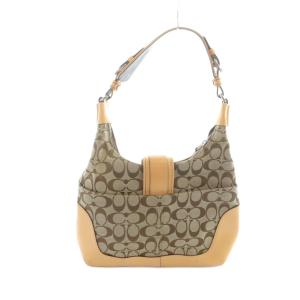 COACH 6824 ワンショルダーバッグ ハンドバッグ ロゴ キャンバス レザー 茶 ブラウン GY18 /MQ
