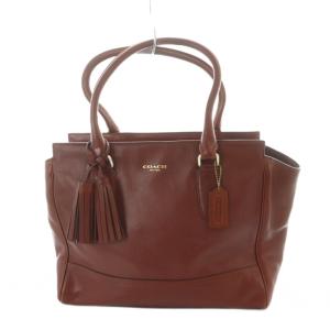 19890 トートバッグ ハンド レザー ロゴ 茶 ブラウン GY18 /MQ