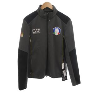 タグ付き EA7 ジャケット ブルゾン M グレー 切替 ロゴプリント  /FF