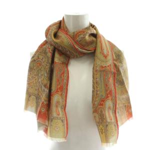 ETRO ストール ウール シルク混 マルチカラー 総柄 /KW GY18
