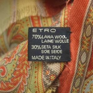 ETRO ストール ウール シルク混 マルチカラー 総柄 /KW GY18