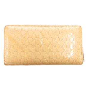 GUCCI 長財布 ウォレット オレンジ GGロゴ 総柄 リボン装飾 ハートチャーム /FF GY11