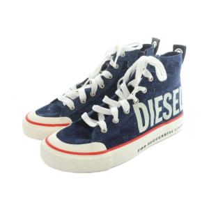 DIESEL SN MID 07 MC YO スニーカー シューズ 靴 デニム ロゴ 24cm 紺 ネイビー GY11