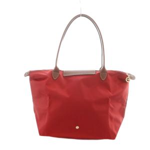 Longchamp トートバッグ ハンド ナイロン ロゴ 赤 レッド GY11 /MQ