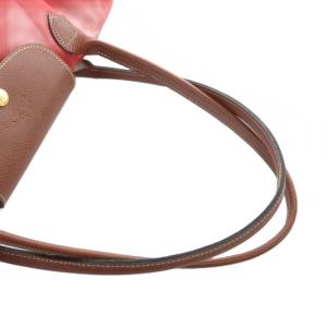 Longchamp トートバッグ ハンド ナイロン ロゴ 赤 レッド GY11 /MQ