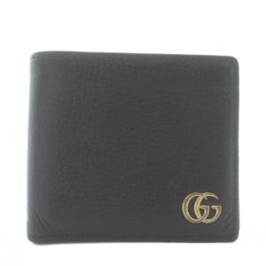 GGマーモント 二つ折り財布 ブラック 428725