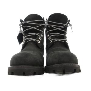 Timberland 6インチ プレミアム ウォータープルーフ ブーツ 26cm シューズ ショート ロゴ ヌバックレザー 黒