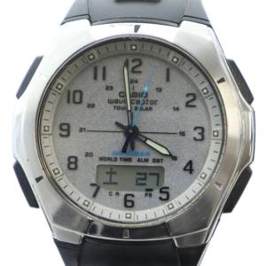 WVA-620 ウェーブセプター 腕時計 ウォッチ ソーラー カレンダー付き シルバー色 GY11 /MQ