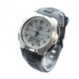 CASIO WVA-620 ウェーブセプター 腕時計 ウォッチ ソーラー カレンダー付き シルバー色 GY11 /MQ