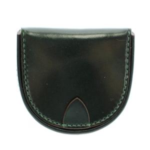 小銭入れ コインケース 二つ折り レザー 緑 グリーン /XZ GY11