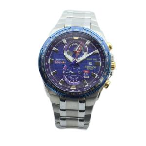 EDIFICE EFR-550RB 腕時計 ウォッチ クォーツ 青文字盤 カレンダー付き クロノグラフ シルバー色 GY18